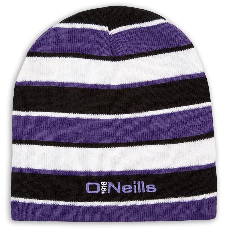 Beacon Beanie Hat Black / Purple / White