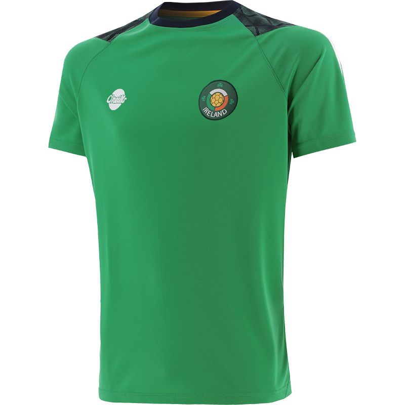 Green Men’s T-Shirt with Ireland crest and retro O’Neills branding by O’Neills. 