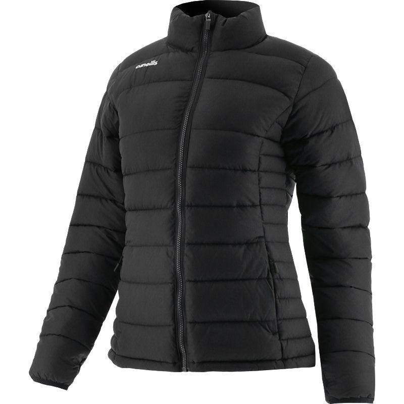 Black Women’s Lightweight Padded Coat with zip pockets by O’Neills.