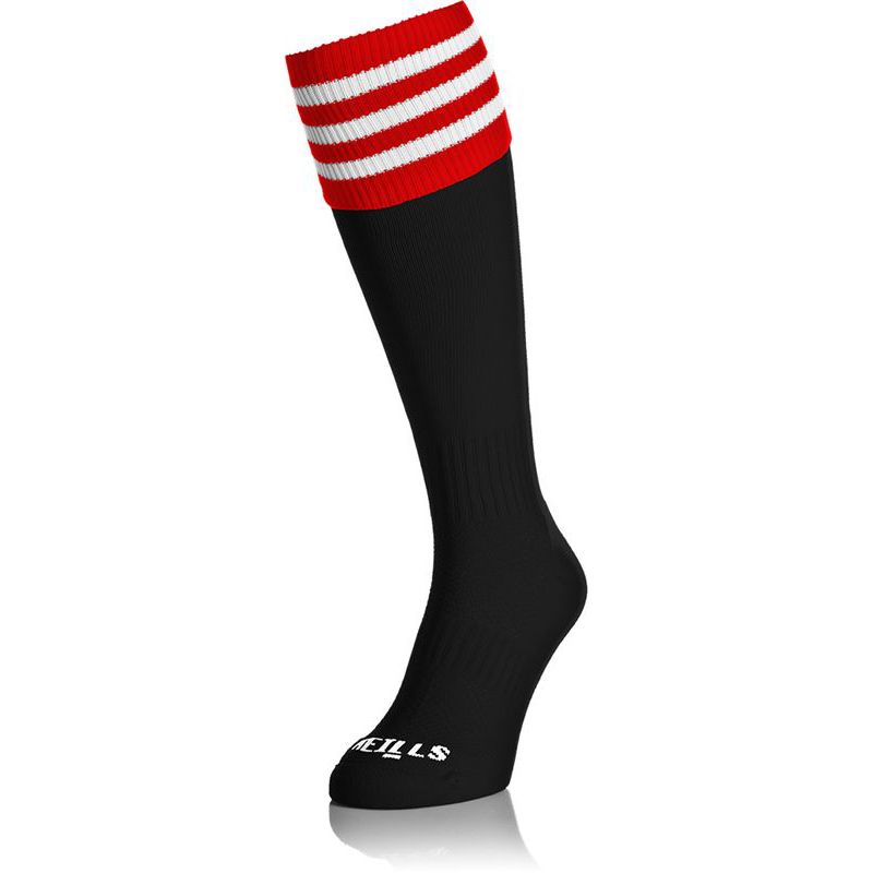 Kids' Premium Socks Bars Black / Red / White 