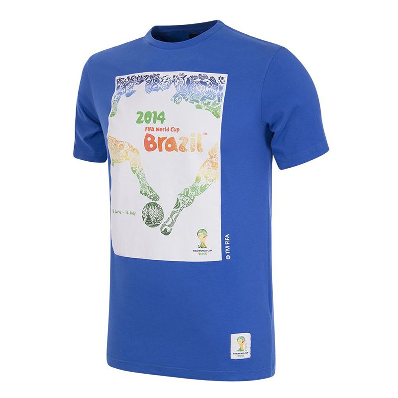 Men's Blue Copa 2014 World Cup Poster T-Shirt, made from 100% cotton from O'Neills.