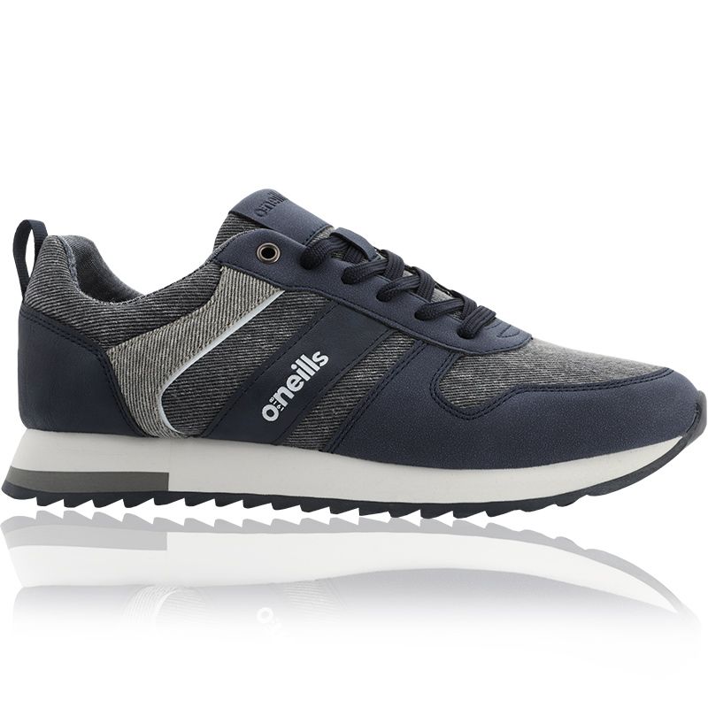Navy Men's Bruce Men's Retro Trainers, with a Padded ankle collar from O'Neill's.