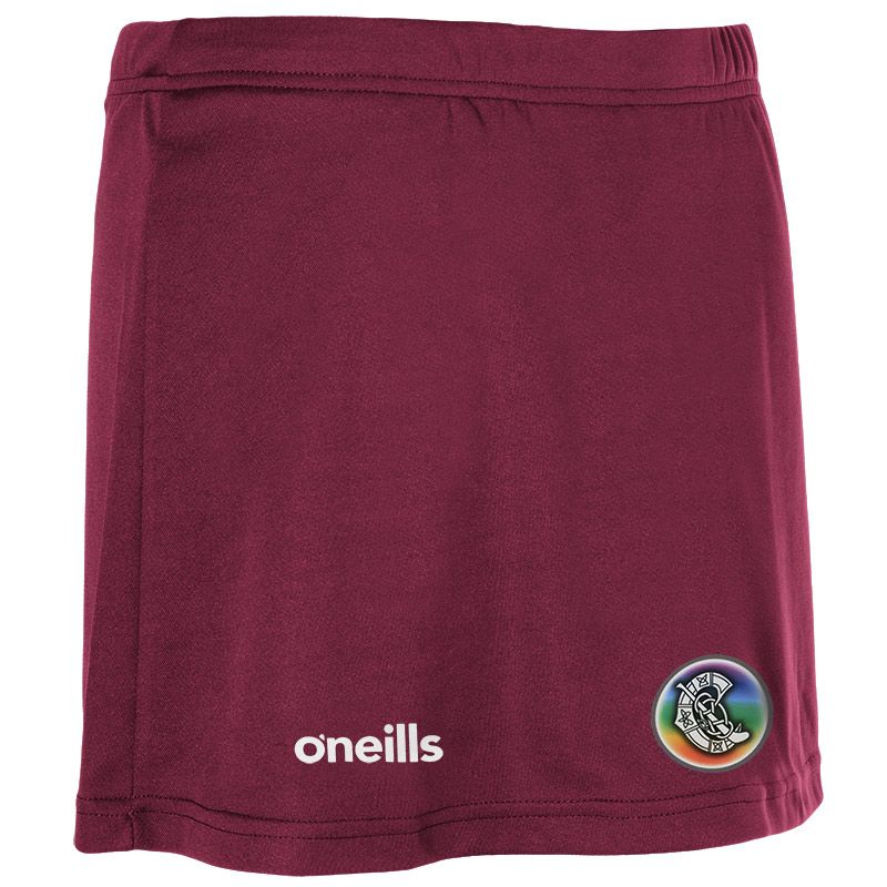 Kids' Maroon Camogie Skort with elasticated waistband and O’Neills branding by O’Neills.
