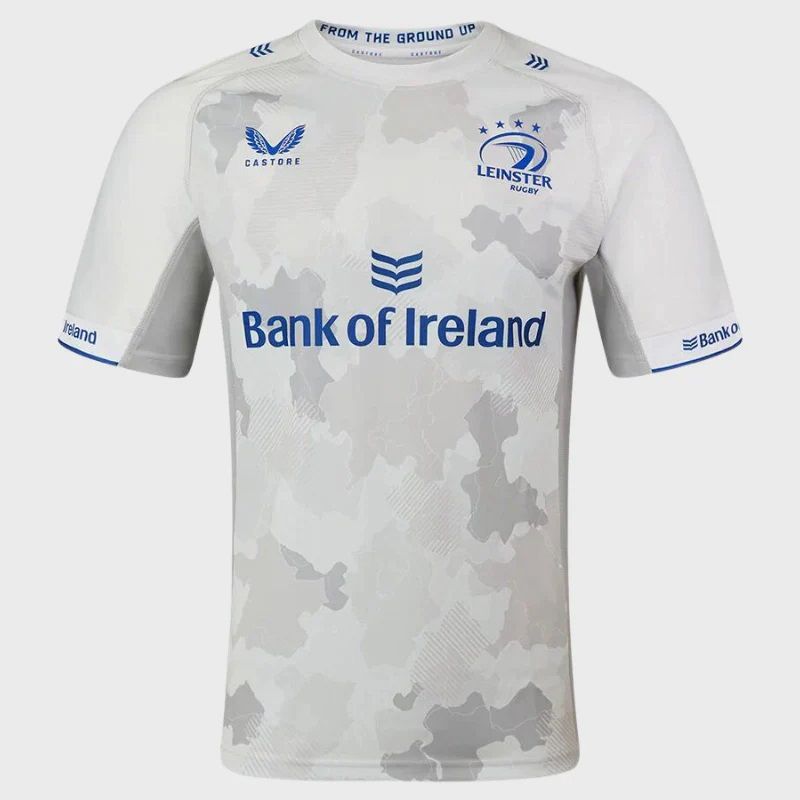 White Castore Leinster Rugby 23/24 Kids' Replica Away Jersey from O'Neill's.