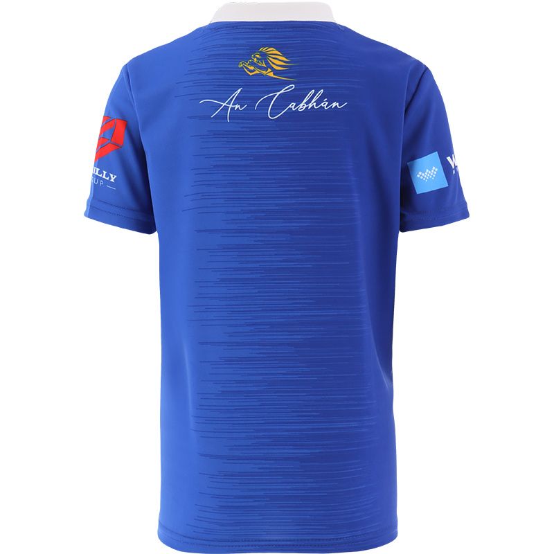 Blue Cavan GAA home jersey with Kingspan sponsor logo by Oâ€™Neills.