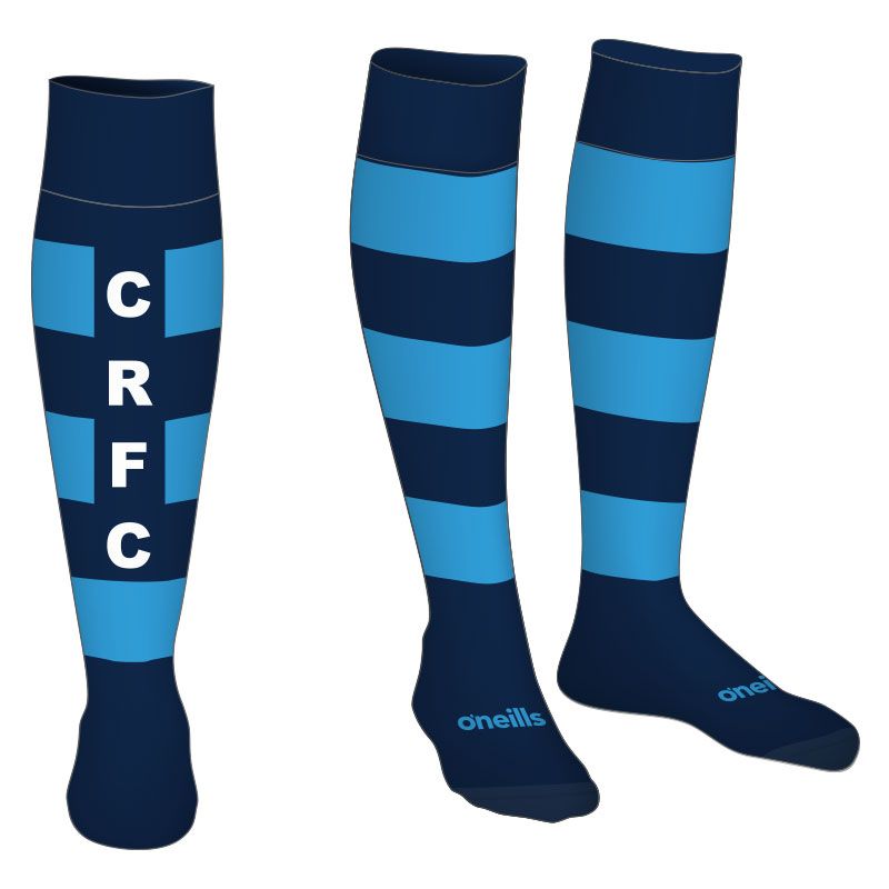 Chichester RFC Koolite Max Long Sock Marine / Sky / White