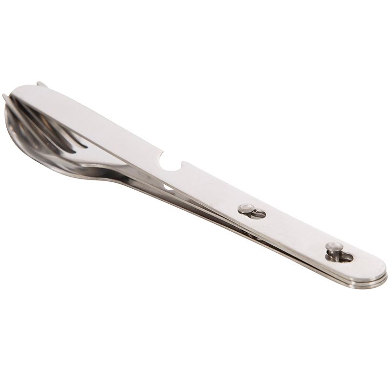 silver Trespass 3 piece cutlery set, lightweight and durable from O'Neills