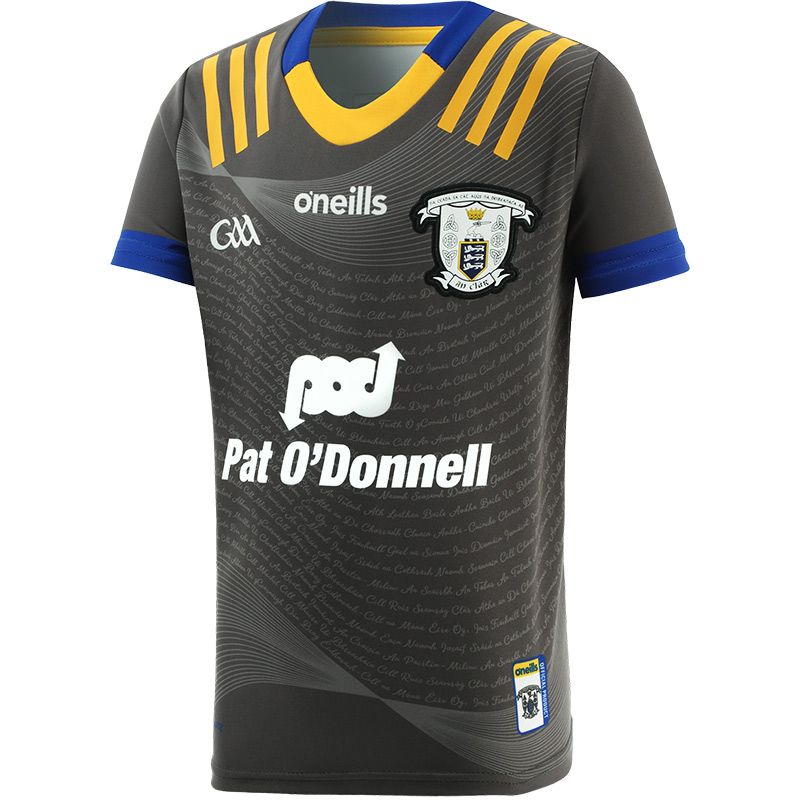 Grey Clare GAA Goalkeeper jersey with sponsor logo by O’Neills.