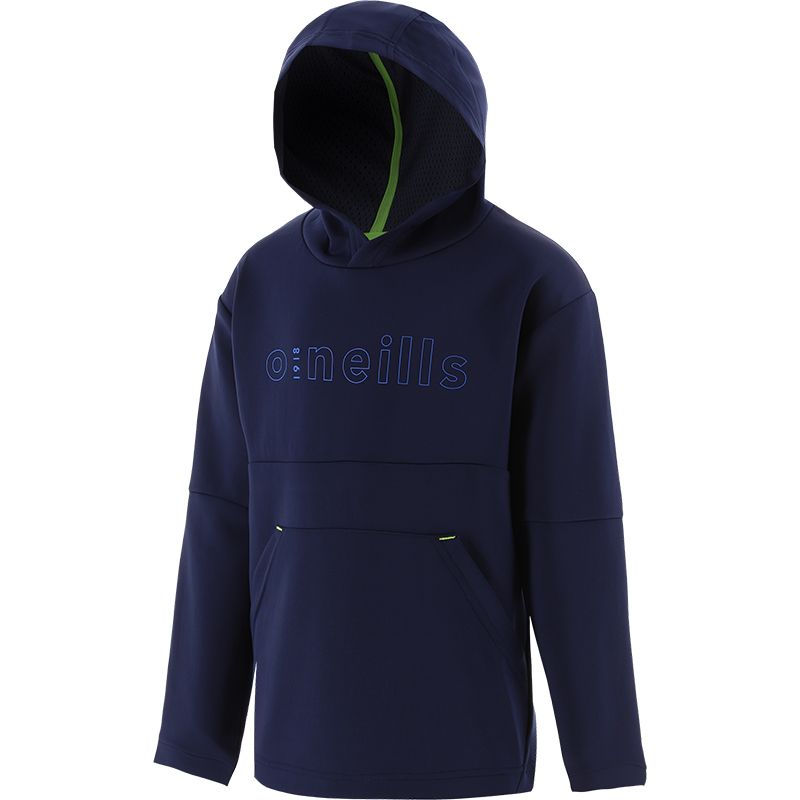 Marine boys’ Hybrid Pullover Hoodie with kangaroo pocket and O’Neills 3D branding on the chest.