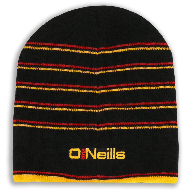 Black, Red and Amber Conall Fleece Lined Beanie Hat from O'Neills