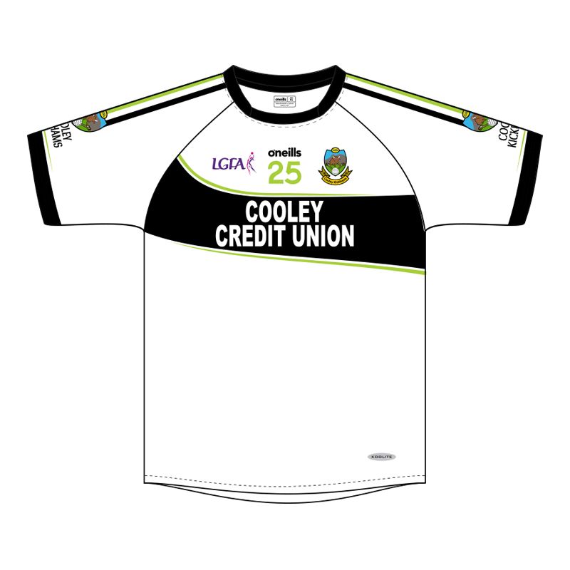 Cooley Kickhams LGFA Kids' Jersey (White/Black)