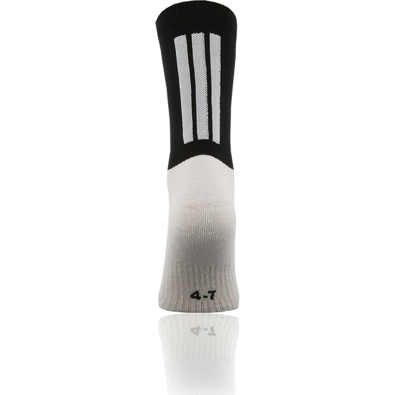 black and white Koolite Max Midi socks infused with COOLMAX ® technology from O'Neills