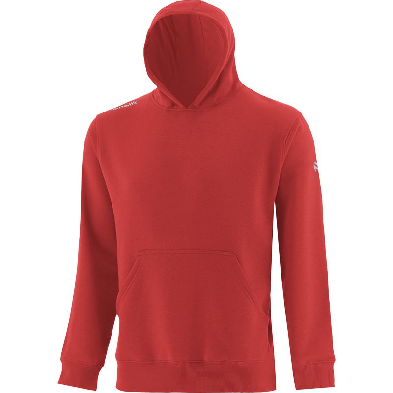 Kids' Red Caster Pullover Fleece Hoodie with pouch pocket by O’Neills.