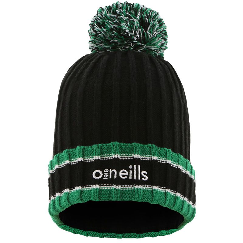 Black / Green / White Darcy knit bobble hat with large pom-pom by O’Neills.