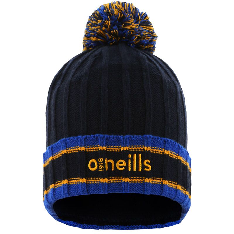 Marine and Royal Darcy knit bobble hat with large pom-pom by O’Neills.