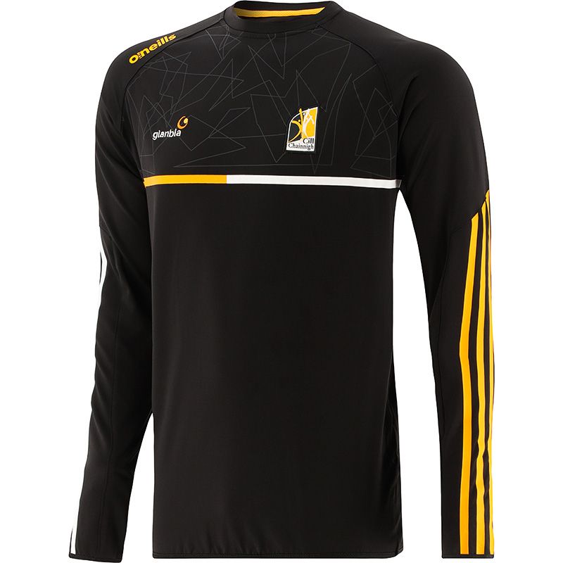 Men's Black Kilkenny GAA Brushed Crew Neck Sweatshirt with County Crest by O’Neills.