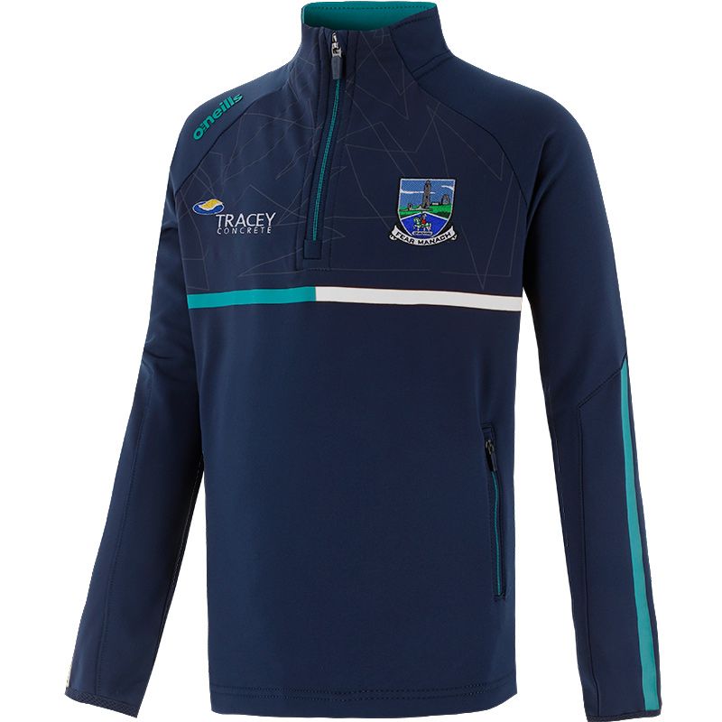 Marine Kids' Fermanagh GAA Dolmen Half Zip Top with Zip Pockets and the County Crest by O’Neills.