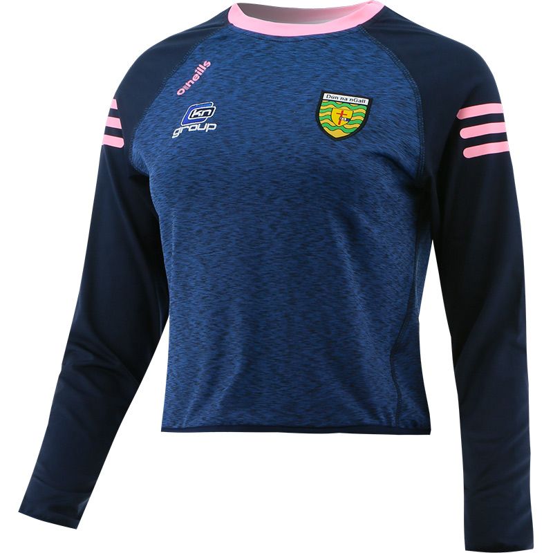 Donegal GAA Women's Voyager Cropped Sweatshirt Marine / Pink