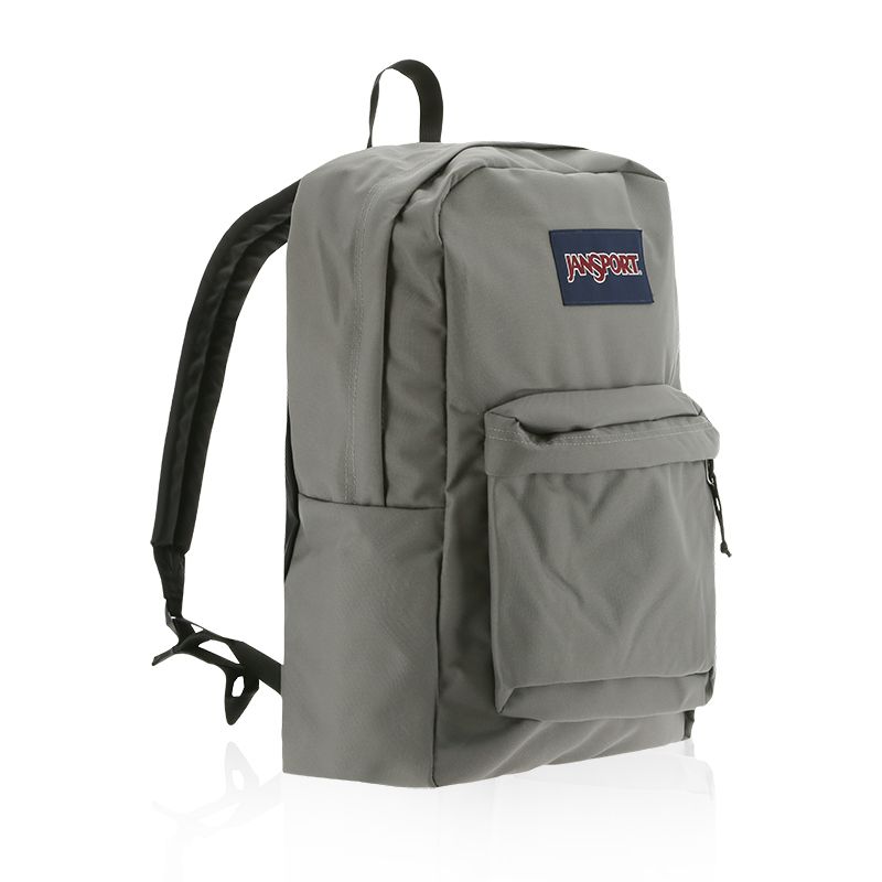 Grey Jansport Superbreak Backpack with waterbottle holder from O’Neills.