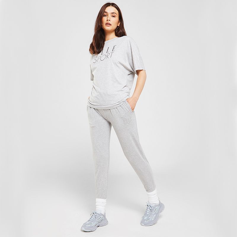 Grey Elle Sport Women's loungewear jogger bottoms with ribbed cuffs from O'Neills.