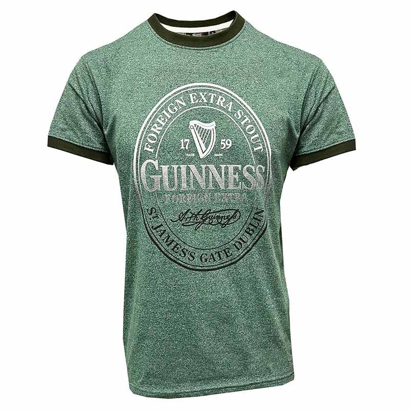 Green Guinness Men's T-Shirt with Large Badge on Front from o'neills. 