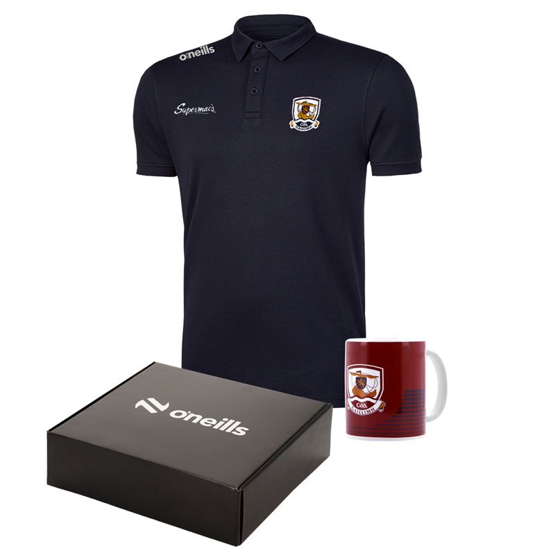 Men’s Galway GAA Polo Shirt and Galway GAA Mug Gift Box by O’Neills.