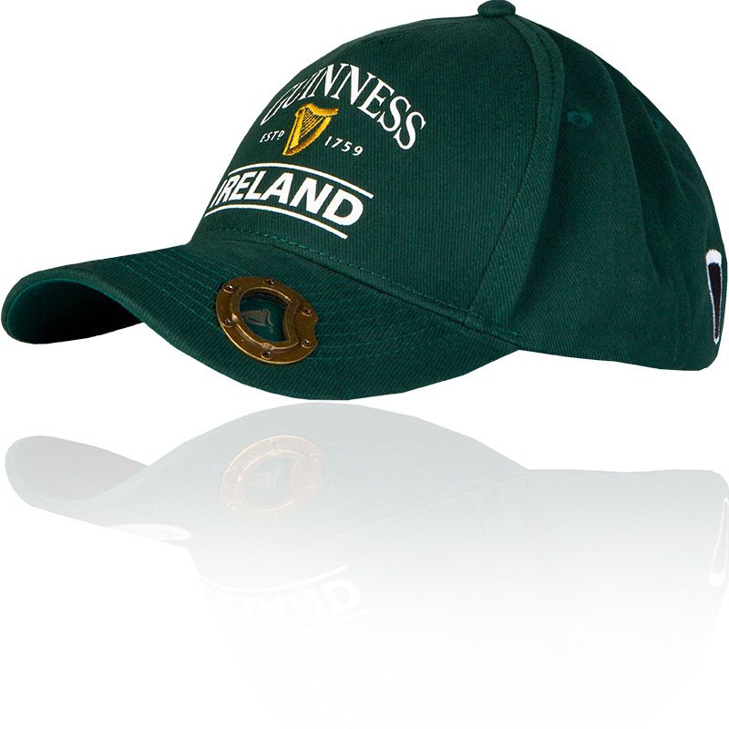 Green Guinness unisex baseball hat with the Guinness logo and 