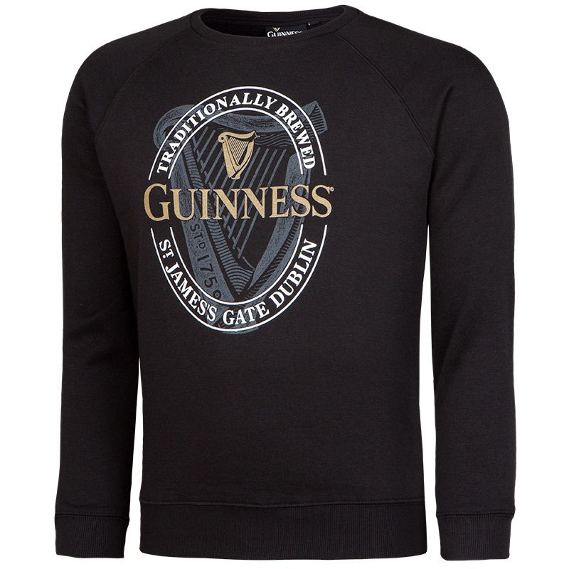 Guinness Sweatshirt Crew English Black