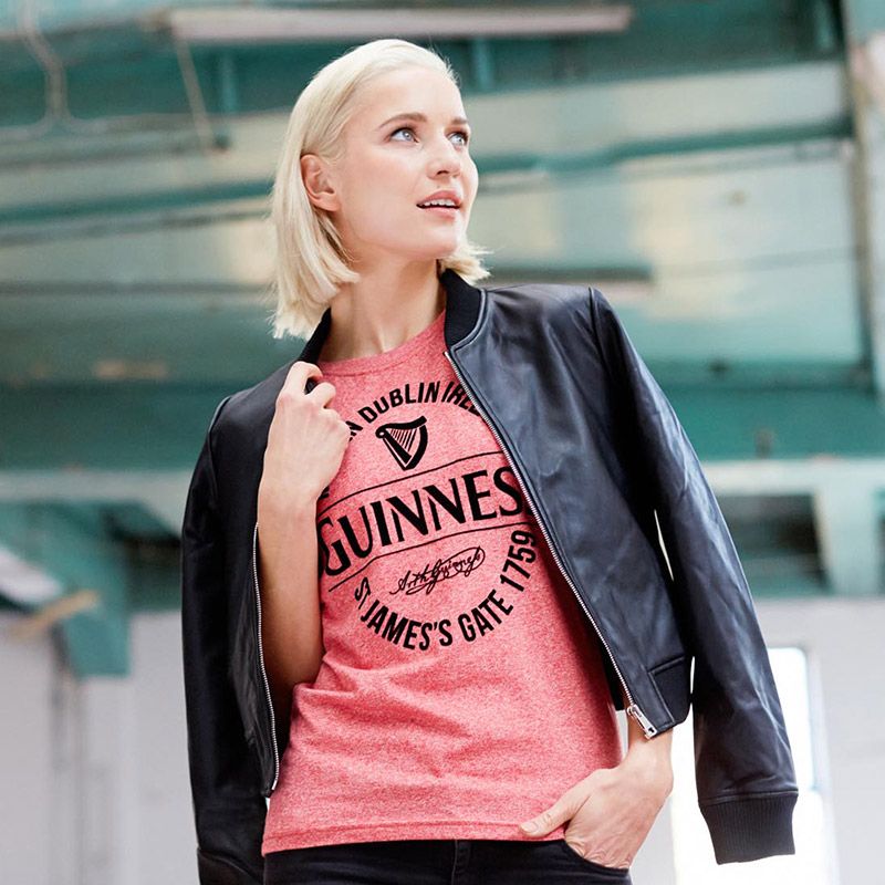 Women's Guinness Stamp Tee Red