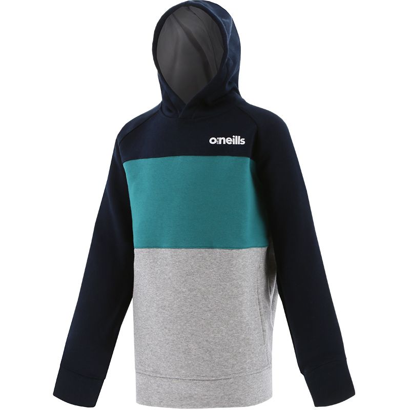 Jay kids' overhead hoodie with contrasting design and front pocket by O’Neills.