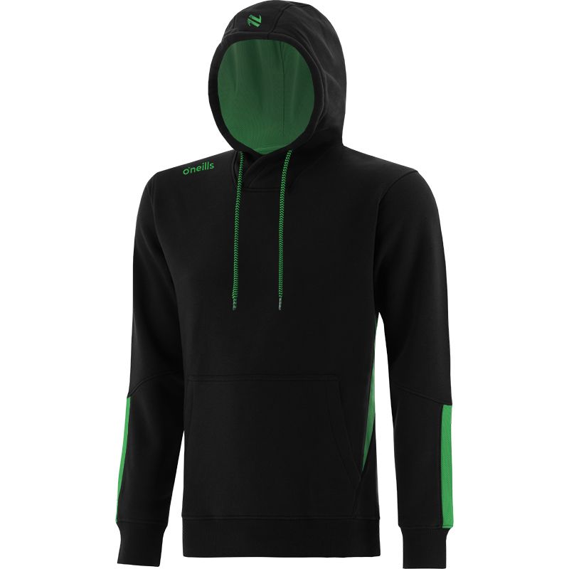 Black and Green Men's Jenson Pullover Fleece Hoodie with pouch pocket by O’Neills.