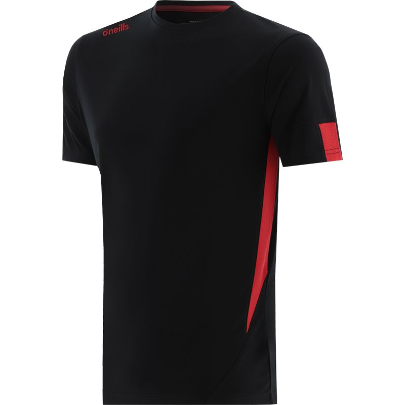Black and Red Kids' Jenson T-Shirt with short sleeves by O’Neills.