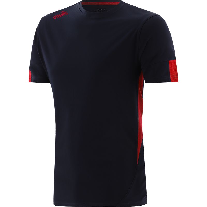 Marine and Red Kids' Jenson T-Shirt with short sleeves by O’Neills.