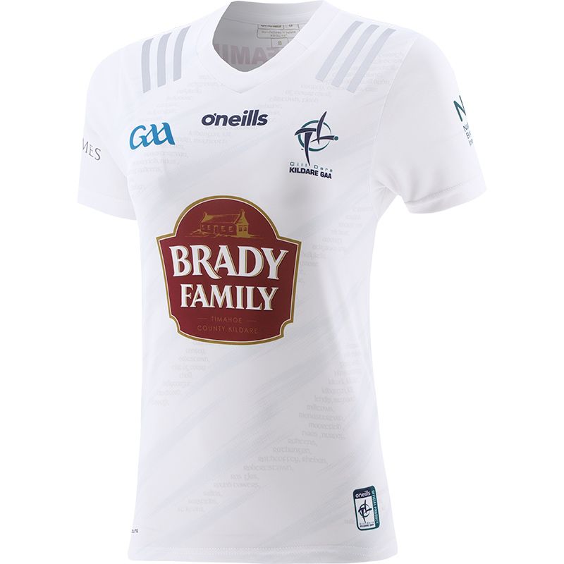 White Kildare GAA Women's Fit Home Jersey 2023 from O'Neills 