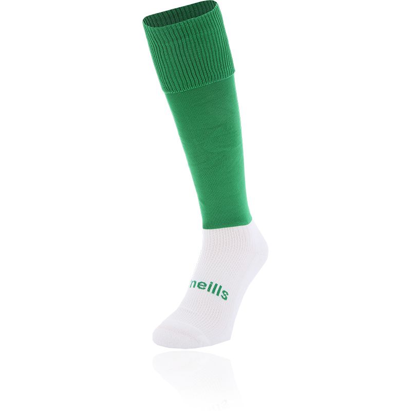 green Koolite Max kids socks with a white foot from O'Neills