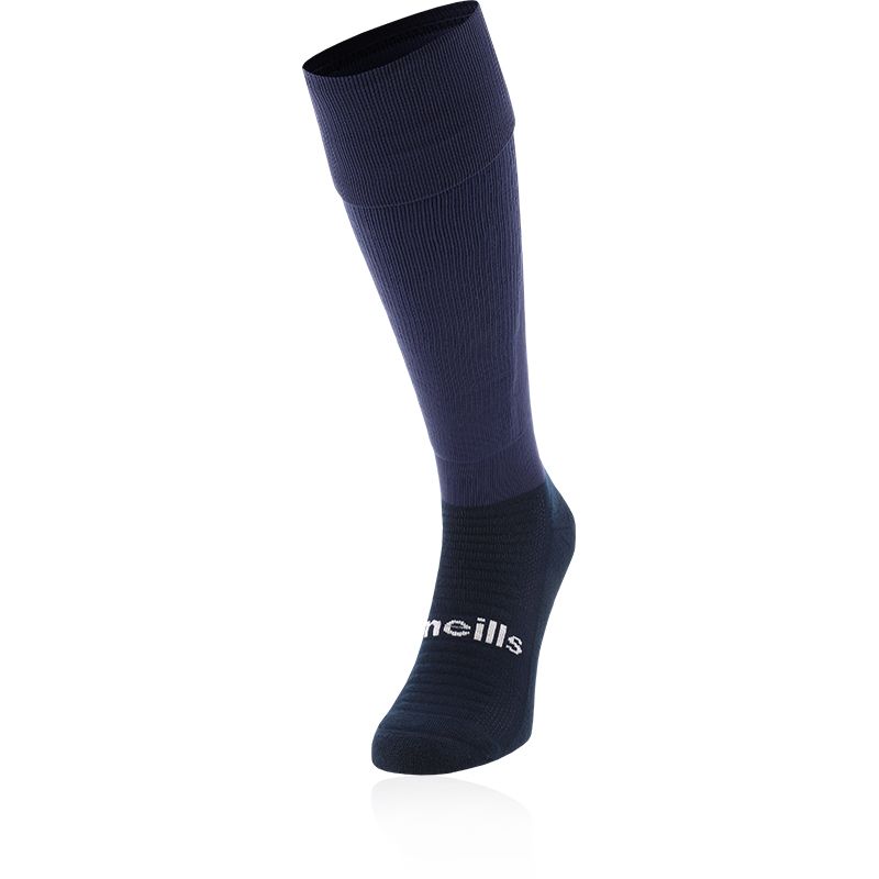 Navy Koolite Max Elite Long Sports Socks with turnover top by O’Neills. 