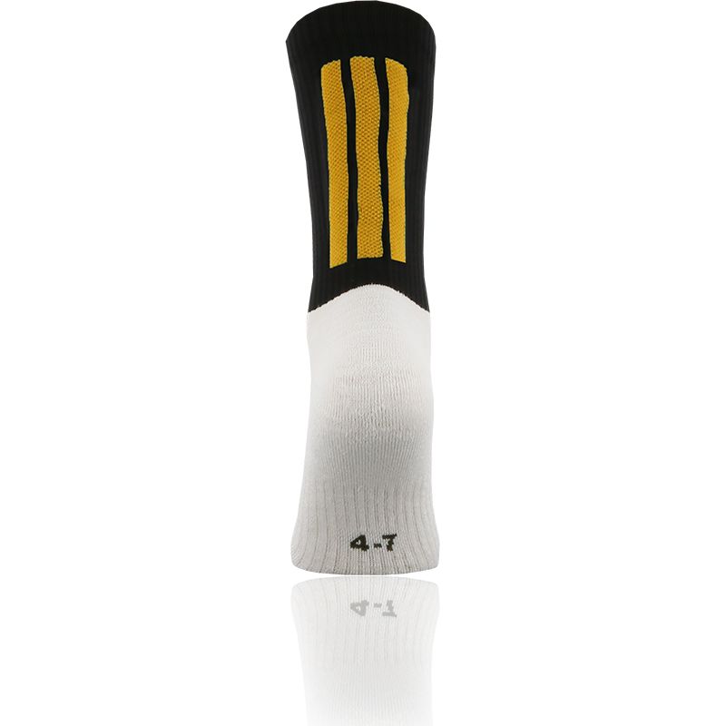 black and amber Koolite Max Midi socks infused with COOLMAX ® technology from O'Neills