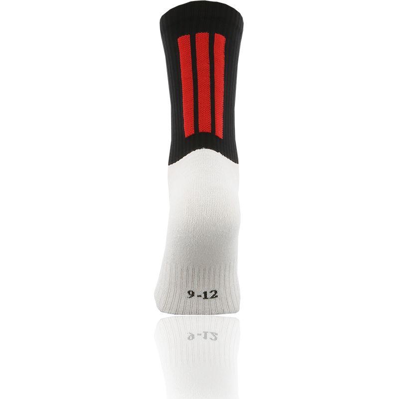 black and red Koolite Max Midi socks infused with COOLMAX ® technology from O'Neills