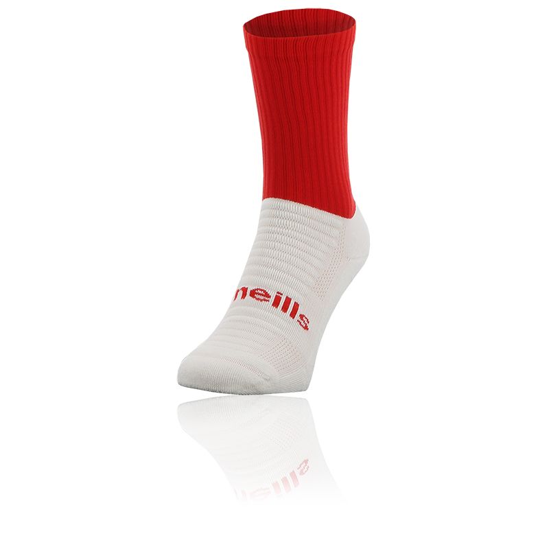 red and green Koolite Max Midi socks infused with COOLMAX ® technology from O'Neills
