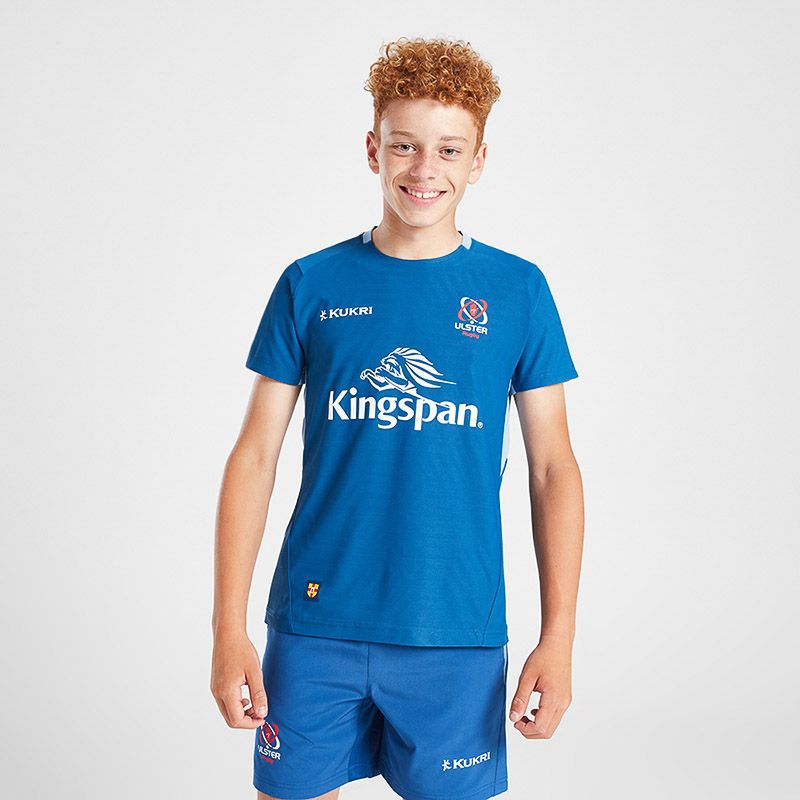 Kids' blue Ulster Rugby 23/24 Technical T-Shirt from O'Neills.