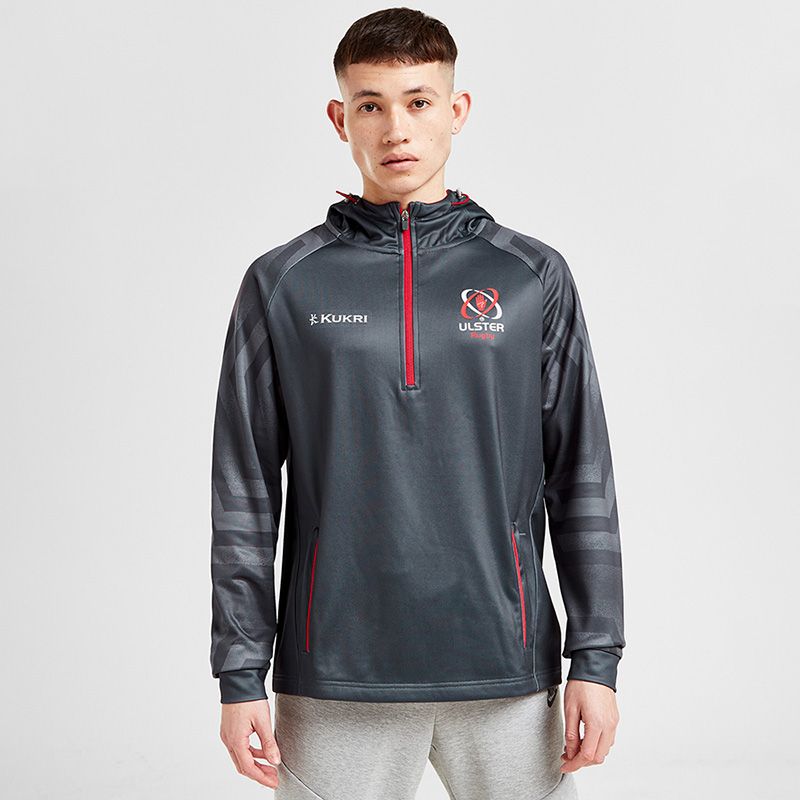 Grey Ulster Rugby Capsule 1/4 Zip Hoodie from O'Neill's.