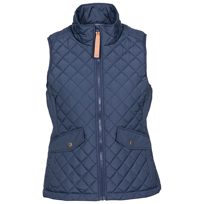 Women's Navy Trespass Larisa Quilted Gilet, with 2 Pockets from O'Neills.