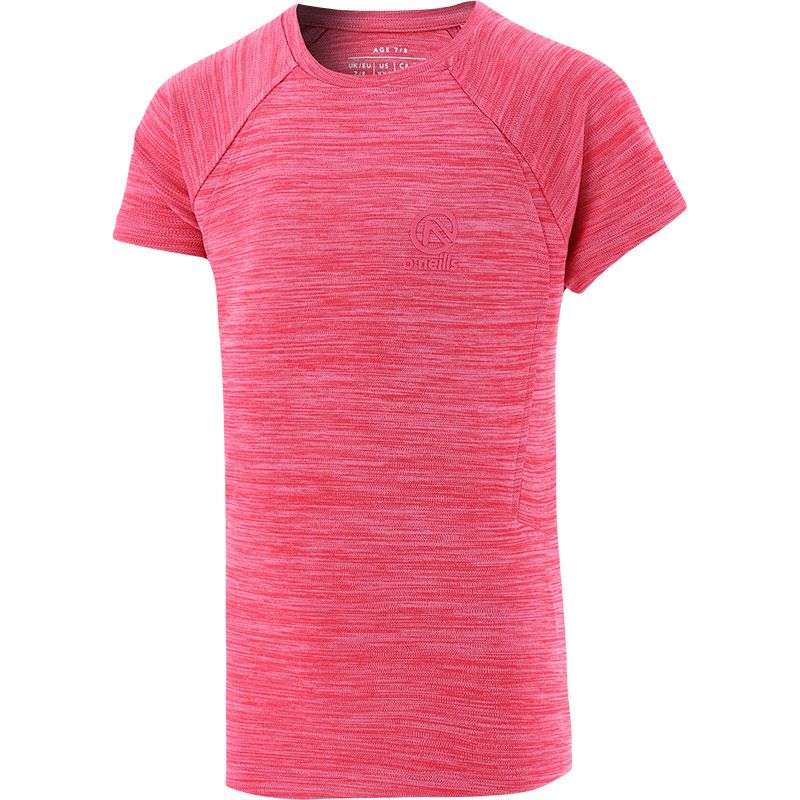 Pink Kids' Madison  t-shirt with a Curved hem from o'neills.