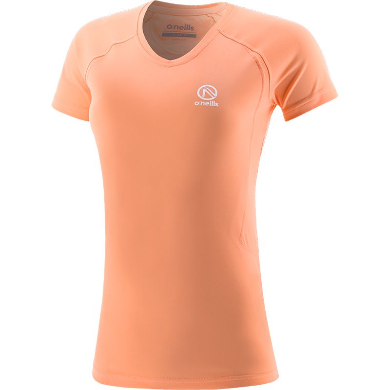 Women's orange Madison v neck t-shirt from O'Neills.