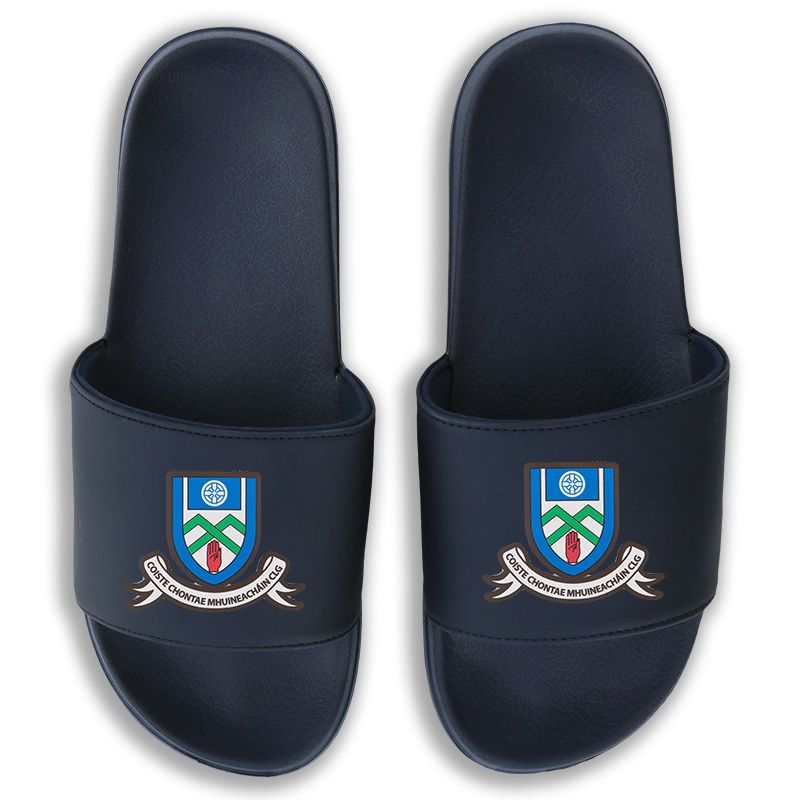 Marine Monaghan GAA Zora pool sliders with Monaghan GAA crest on the front by O’Neills.