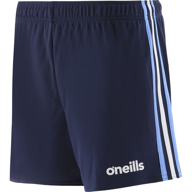 Navy Mourne Shorts with blue and white stripes from O'Neills