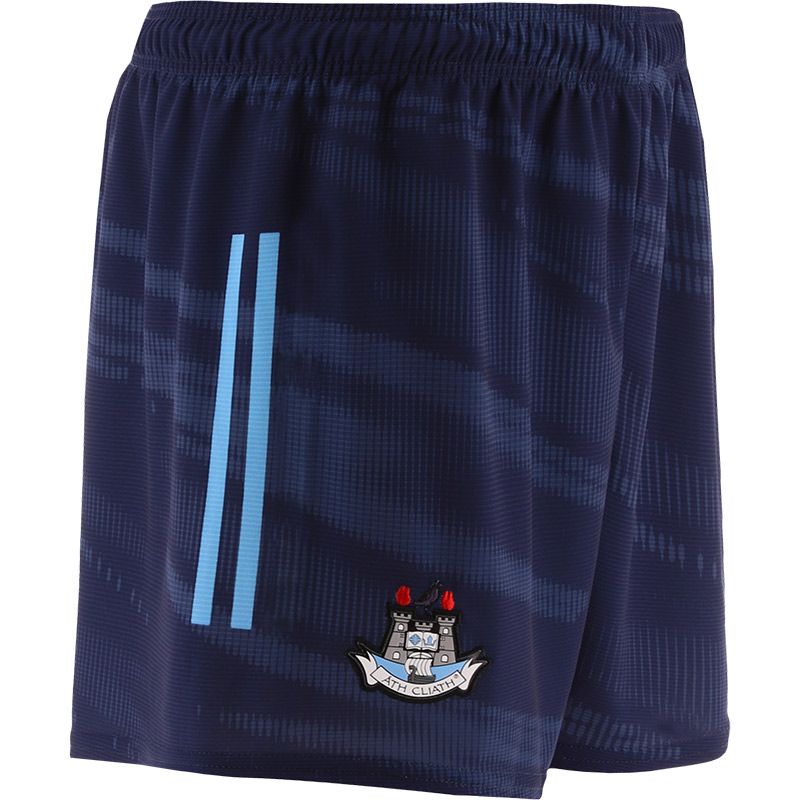 Marine Dublin GAA home shorts with 2 stripe detail on leg by O’Neills.