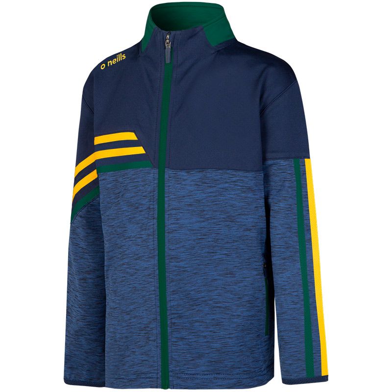 kids' marine Nevis full zip jacket with 3 stripes in amber and bottle from O'Neills