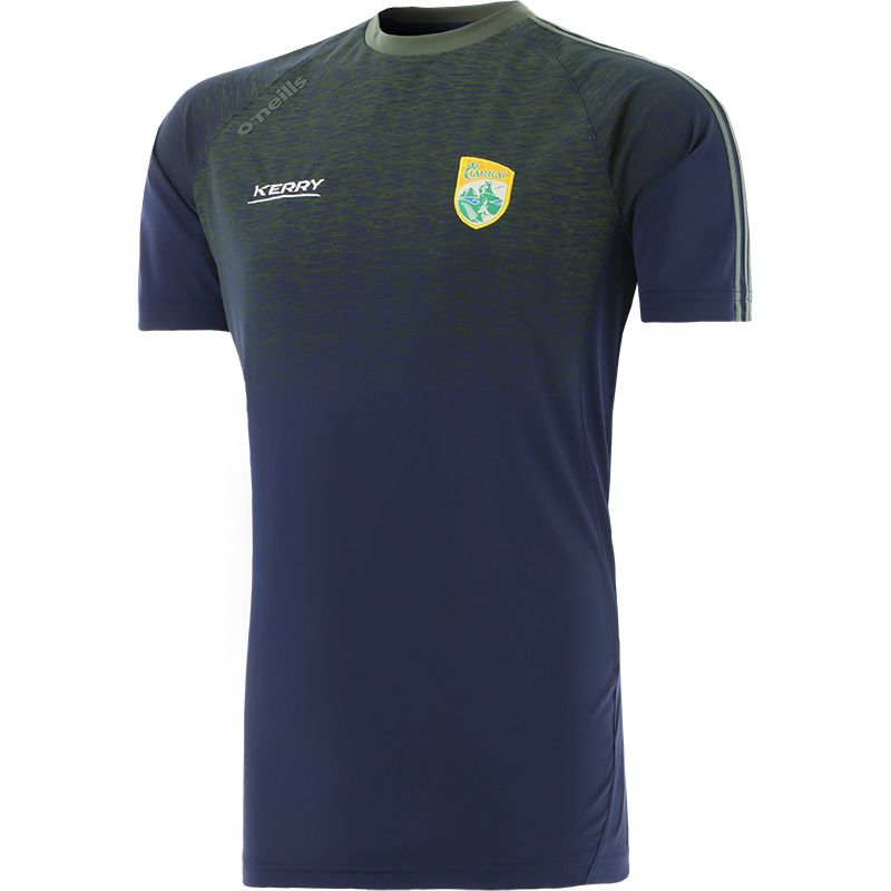 Marine Men’s Ohio Kerry GAA t-shirt with stripe detail on sleeves and county crest by O’Neills.