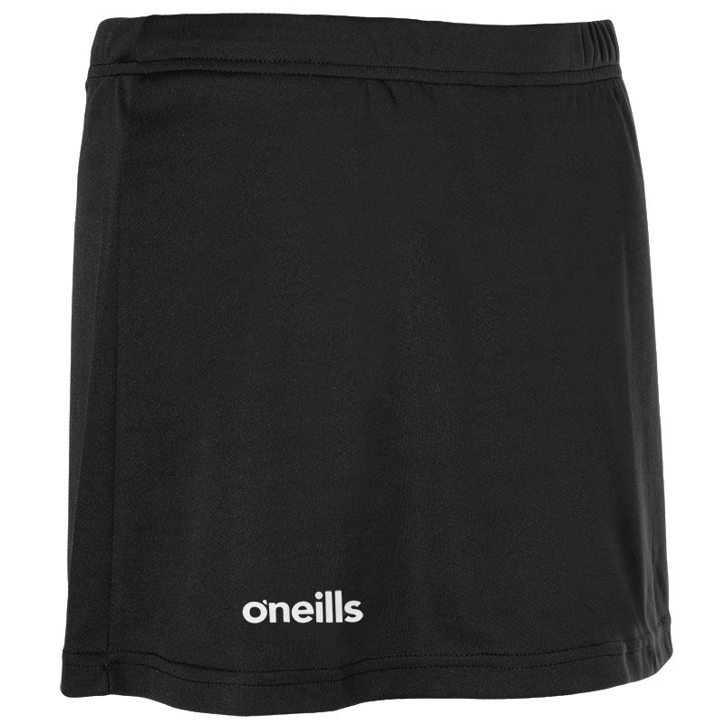 Black Kids' Skort with elasticated waistband and O’Neills branding by O’Neills.